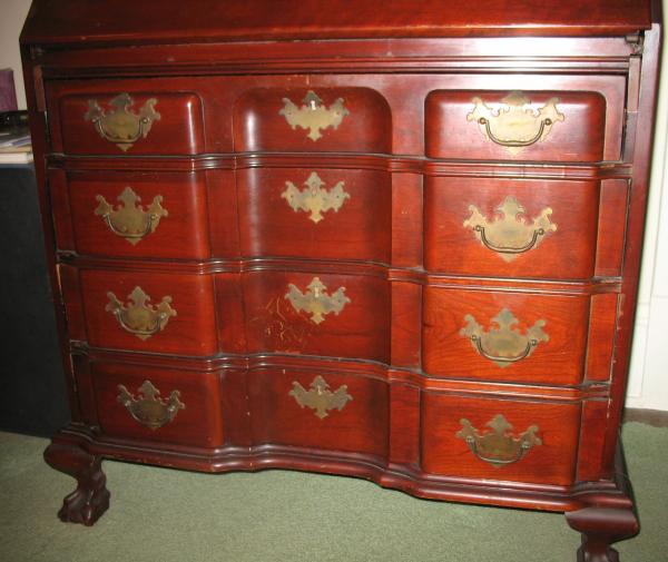 Dropfront Secretary Desk by Monitor Furniture Co antique appraisal